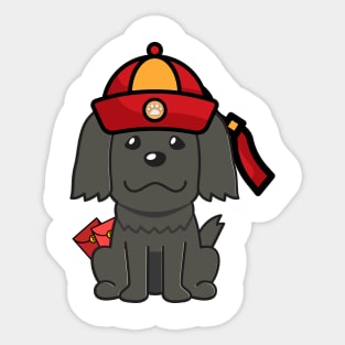 Black Sheep Dog Lunar new year Sticker